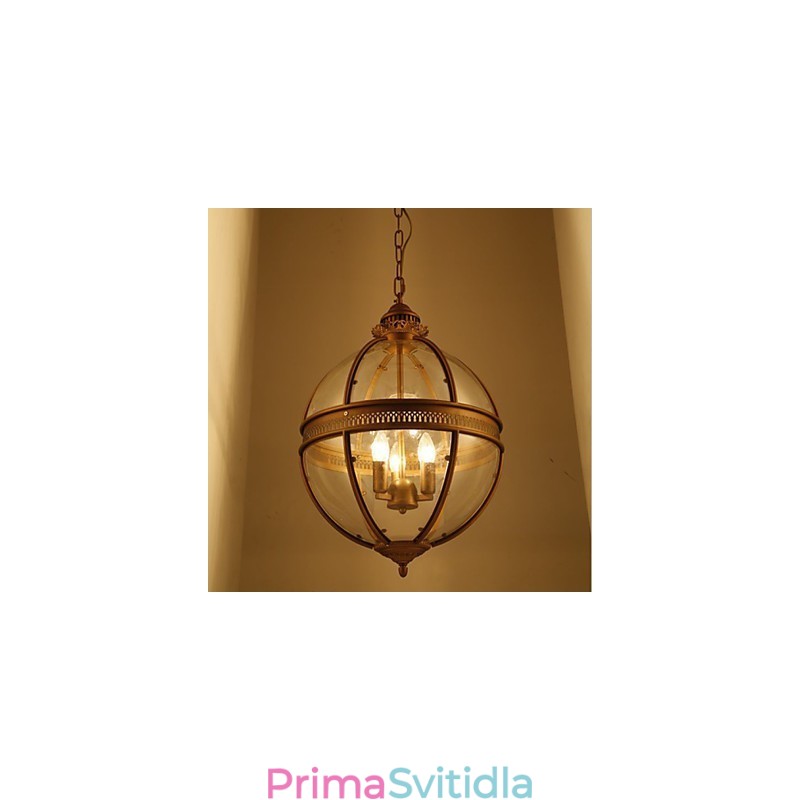Železný bronz lustr lampy sklo