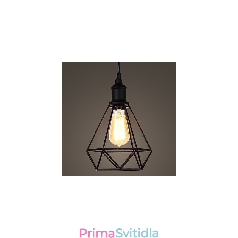 Americký malý ocelový přívěsek na klec Vintage retro DIY kapkové světlo průmyslové svítidlo pro domácí dekoraci