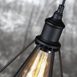 Americký malý ocelový přívěsek na klec Vintage retro DIY kapkové světlo průmyslové svítidlo pro domácí dekoraci