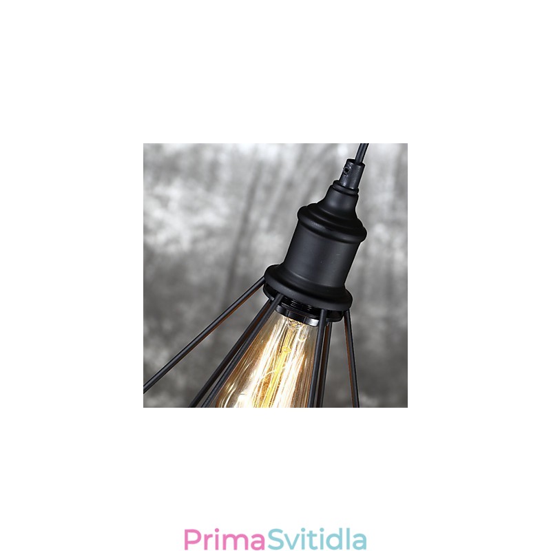 Americký malý ocelový přívěsek na klec Vintage retro DIY kapkové světlo průmyslové svítidlo pro domácí dekoraci