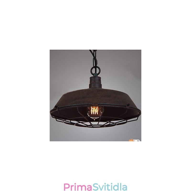 1 Light Vintage kovové závěsné svítidlo