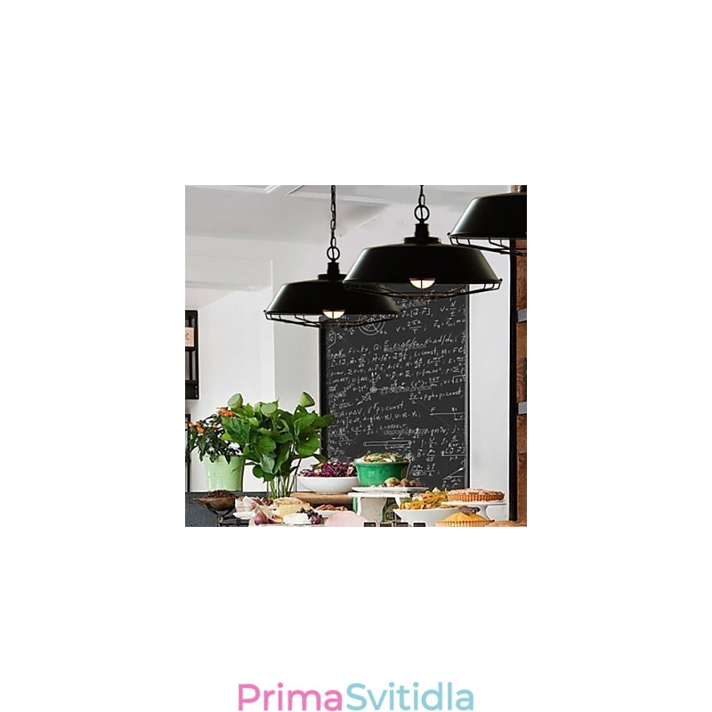 1 Light Vintage kovové závěsné svítidlo