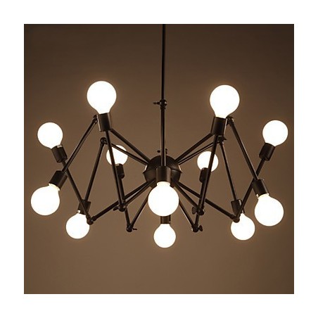 American Loft Black Lights Železný Spider Lustr s 12 hlavami American Loft Black Lights Železný Spider Lustr s 12 hlavami