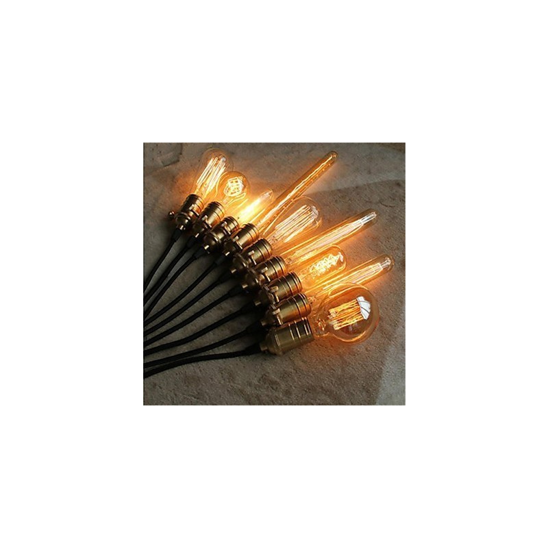 Americká retro minimalistická jednoduchá měděná lustrová lampa