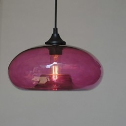 Moderní charakteristický přívěsek 1 světlo s průhledným stínidlem