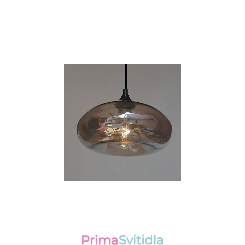 Moderní charakteristický přívěsek 1 světlo s průhledným stínidlem