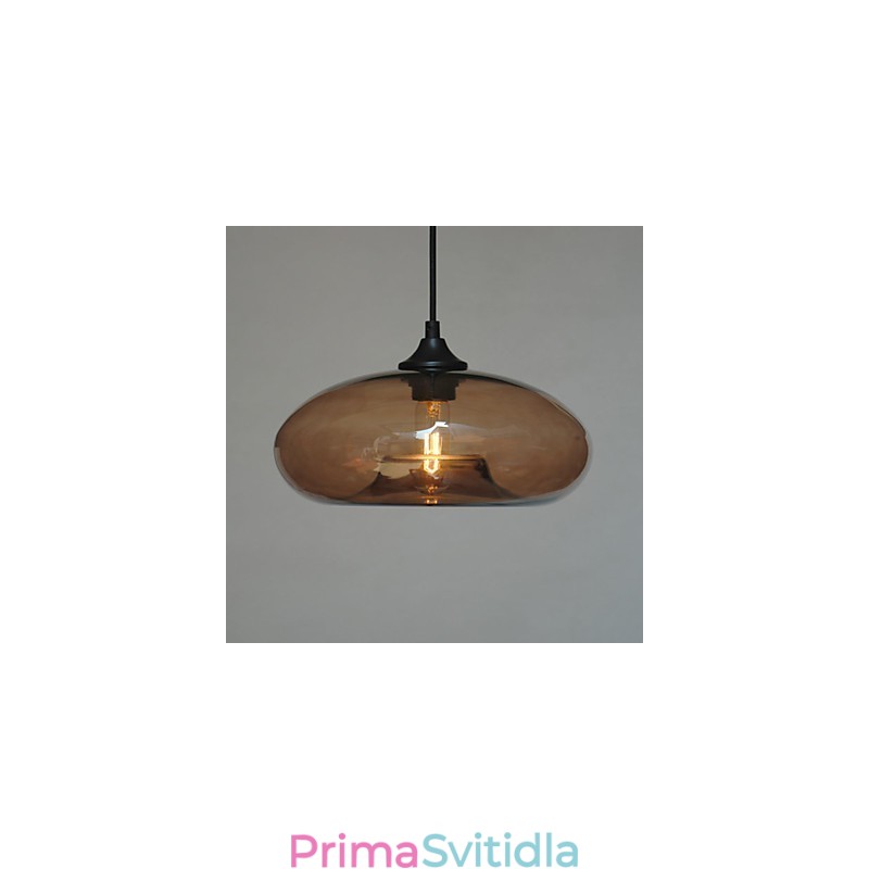 Moderní charakteristický přívěsek 1 světlo s průhledným stínidlem