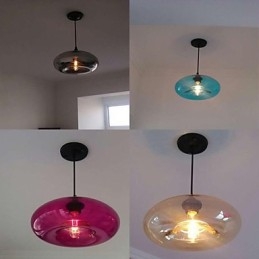 Moderní charakteristický přívěsek 1 světlo s průhledným stínidlem
