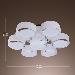 Moderní moderní chromový kovový lustr zapuštěný držák