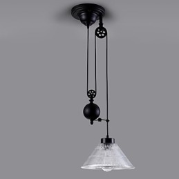 Vintage Pendant Light 1 Light Island Light Foyer přívěsky Metal + Galss