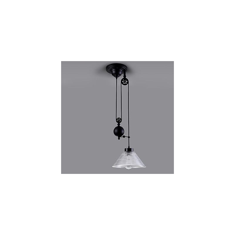 Vintage Pendant Light 1 Light Island Light Foyer přívěsky Metal + Galss