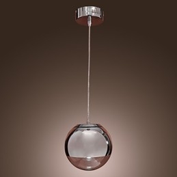 Moderní moderní závěsné svítidlo v mini stylu Globe z chromového kovu