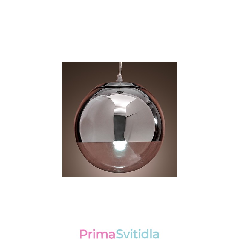 Moderní moderní závěsné svítidlo v mini stylu Globe z chromového kovu