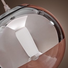 Moderní moderní závěsné svítidlo v mini stylu Globe z chromového kovu