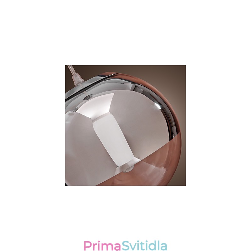 Moderní moderní závěsné svítidlo v mini stylu Globe z chromového kovu