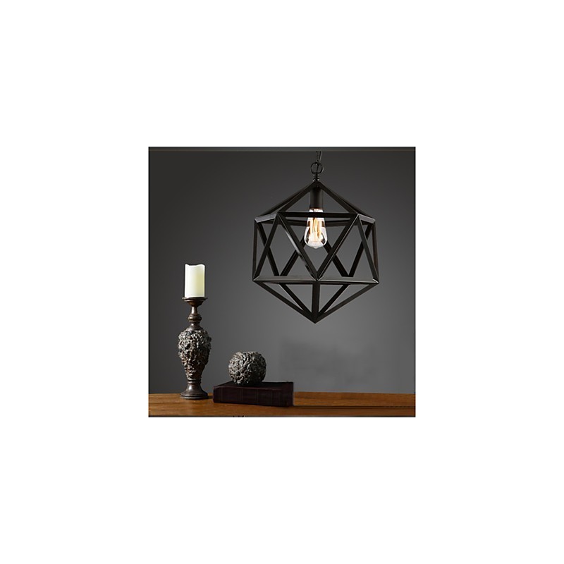 Retro průmyslová lampa kapkové svítidlo šestistěn umělecká originalita kované železné závěsné světlo