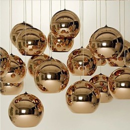 Creative Simple Glass Nordic Retro galvanické kuličkové závěsné světlo