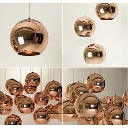 Creative Simple Glass Nordic Retro galvanické kuličkové závěsné světlo