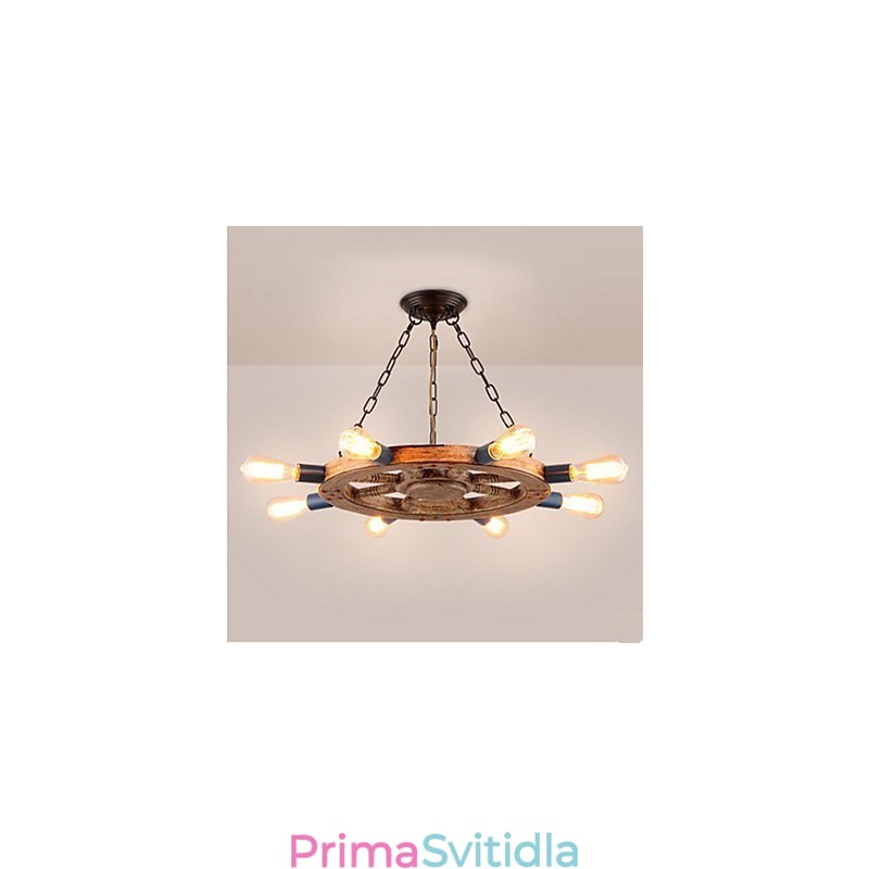 Nostalgický lustr z železné pryskyřice