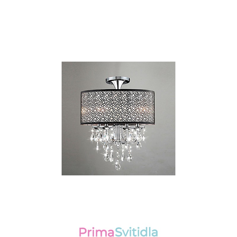 Moderní moderní bicí křišťálový mini styl chromový lustr