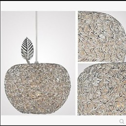 Tkaný hliníkový lustr se sedmi hlavovými lampami Apple