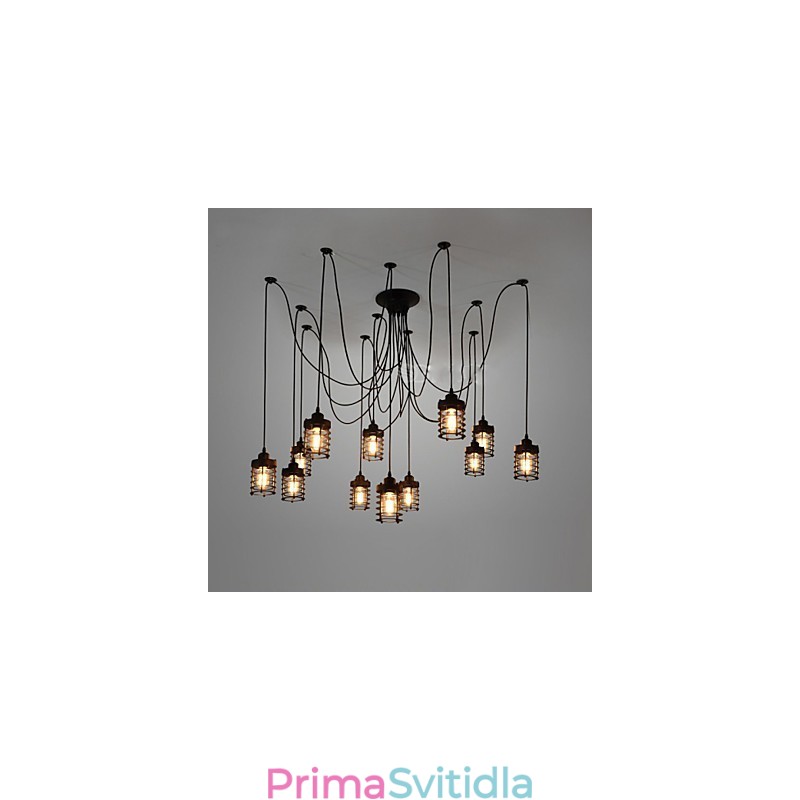 Vintage Edison Vícenásobné nastavitelné DIY stropní svítidlo Světlo Závěsné osvětlení Lustr Moderní elegantní průmyslové stolování