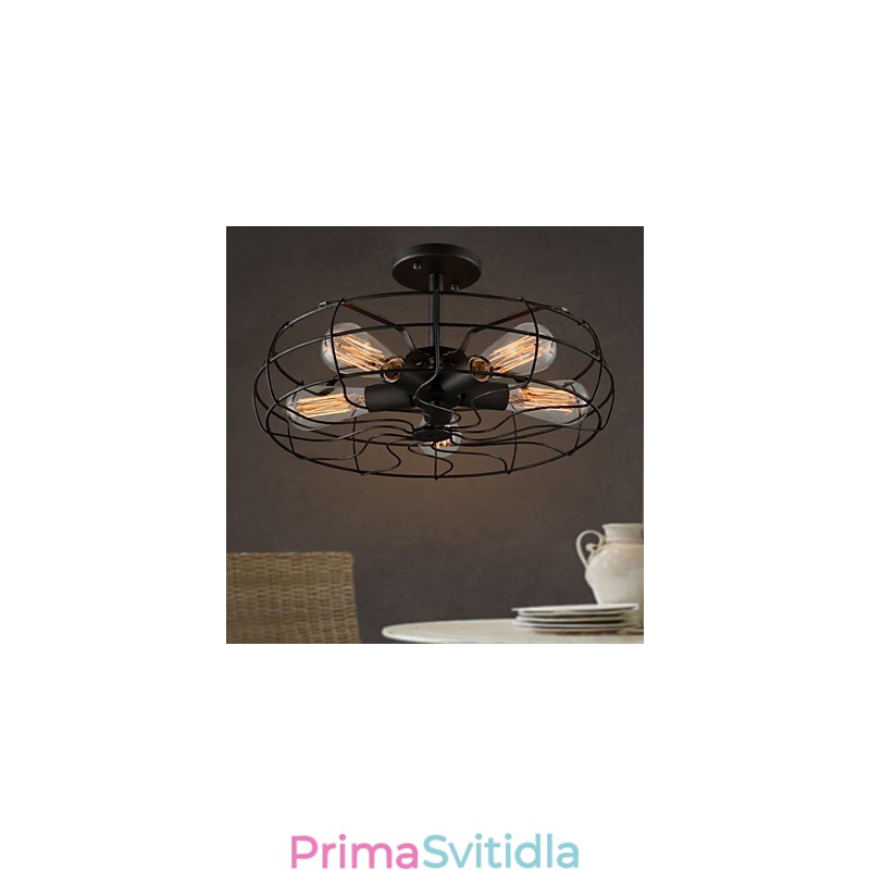 Loft Vintage kreativní osvětlení Lampy Minimalistický železný průmyslový ventilátor v americkém venkovském stylu