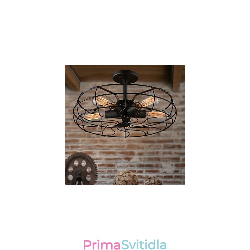 Loft Vintage kreativní osvětlení Lampy Minimalistický železný průmyslový ventilátor v americkém venkovském stylu
