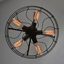 Loft Vintage kreativní osvětlení Lampy Minimalistický železný průmyslový ventilátor v americkém venkovském stylu