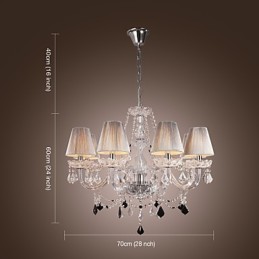 Lustr Crystal Luxury Modern Living 8 světel