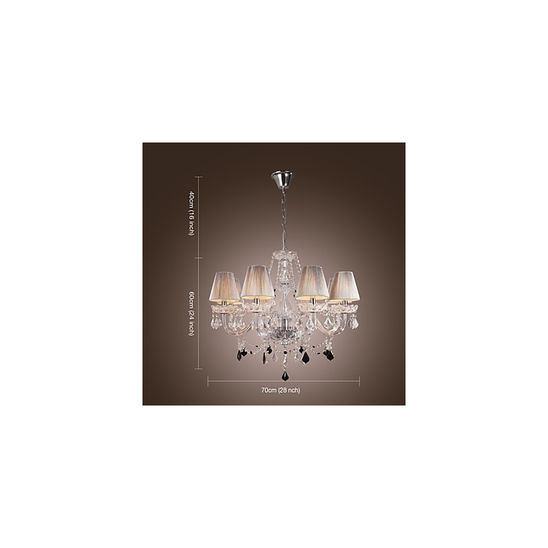 Lustr Crystal Luxury Modern Living 8 světel