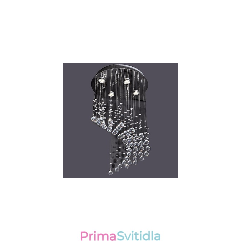 Moderní moderní křišťálový chromový kovový zapuštěný držák