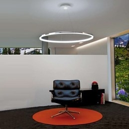 Závěsné světlo moderní design obývací prsten