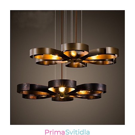 Závěsná lampa American Country Iron Industrial Wind květina Závěsná lampa American Country Iron Industrial Wind květina