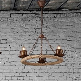 Keramický průmyslový větrný lustr Lustr RetroLron Simple3