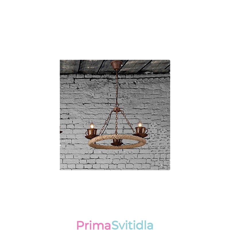 Keramický průmyslový větrný lustr Lustr RetroLron Simple3