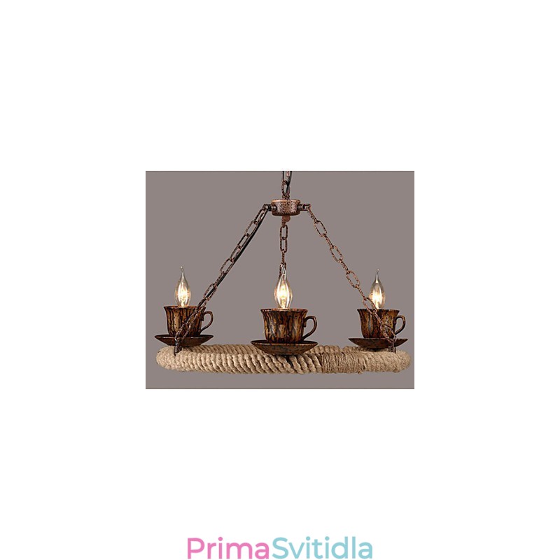 Keramický průmyslový větrný lustr Lustr RetroLron Simple3