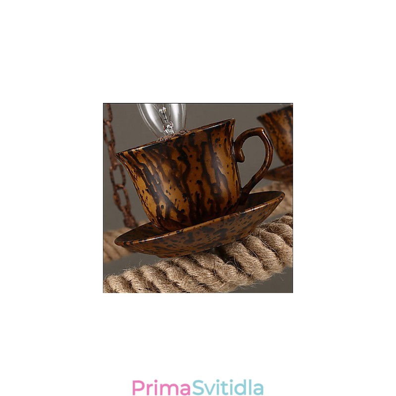 Keramický průmyslový větrný lustr Lustr RetroLron Simple3