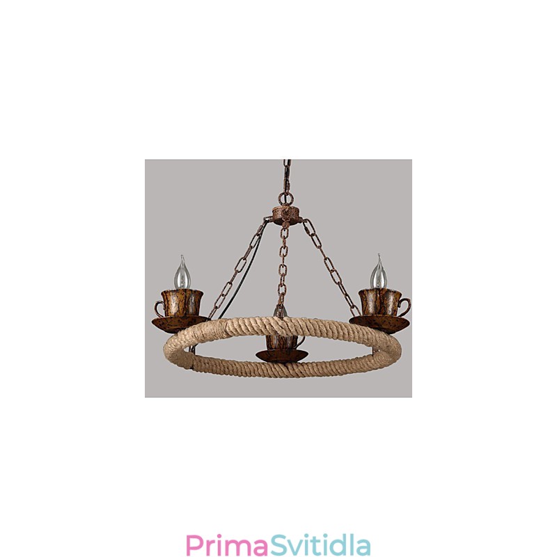 Keramický průmyslový větrný lustr Lustr RetroLron Simple3