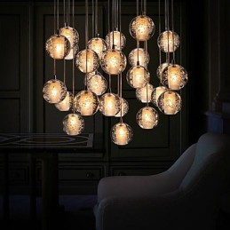 Závěsné svítidlo G4 Retroifit 3W chromované křišťálové moderní moderní závěsné svítidlo