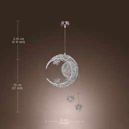 Moderní galvanicky pokovené kovové závěsné světlo v mini stylu Globe