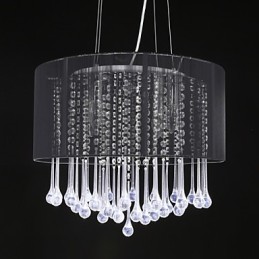Přívěsek na buben Moderní 4 světla Natahovací Stínidlo Křišťálový lustr Moderní Minimalistický design