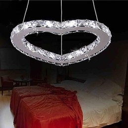 Moderní moderní křišťálový chromový kovový lustr