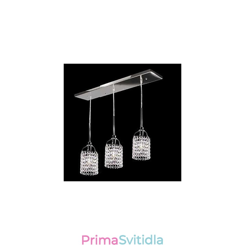 Kovové křišťálové závěsné svítidlo