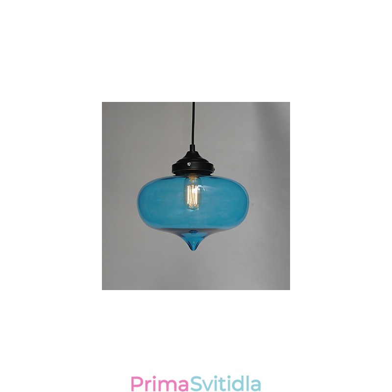 Bublinový designový přívěsek 1 světlo s průhledným stínidlem