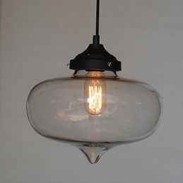 Bublinový designový přívěsek 1 světlo s průhledným stínidlem