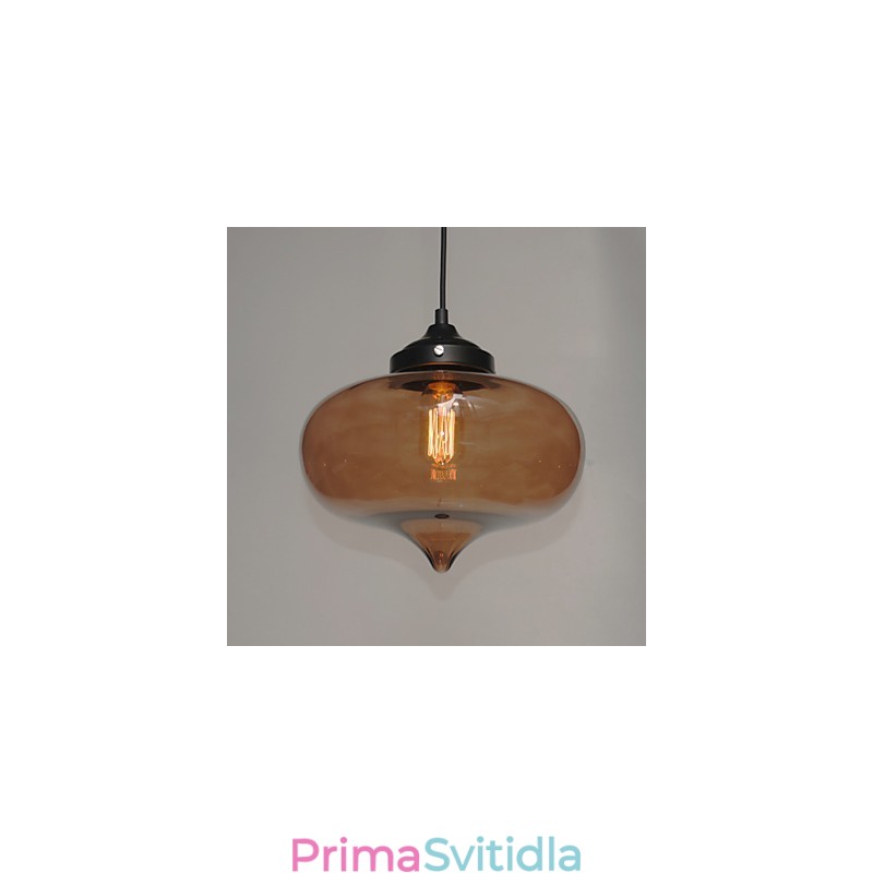 Bublinový designový přívěsek 1 světlo s průhledným stínidlem