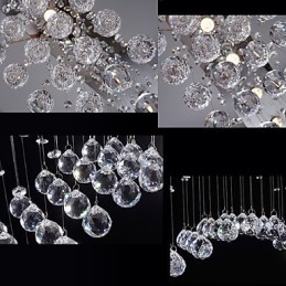 Stropní křišťálová závěsná svítidla Osvětlení 8 světel Moderní luxusní stříbrná Canpoy K9 čirá křišťálová svítidla