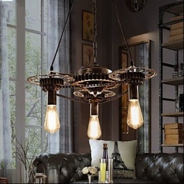 Lustr VintageLron Industrial Wind Gear Lustr