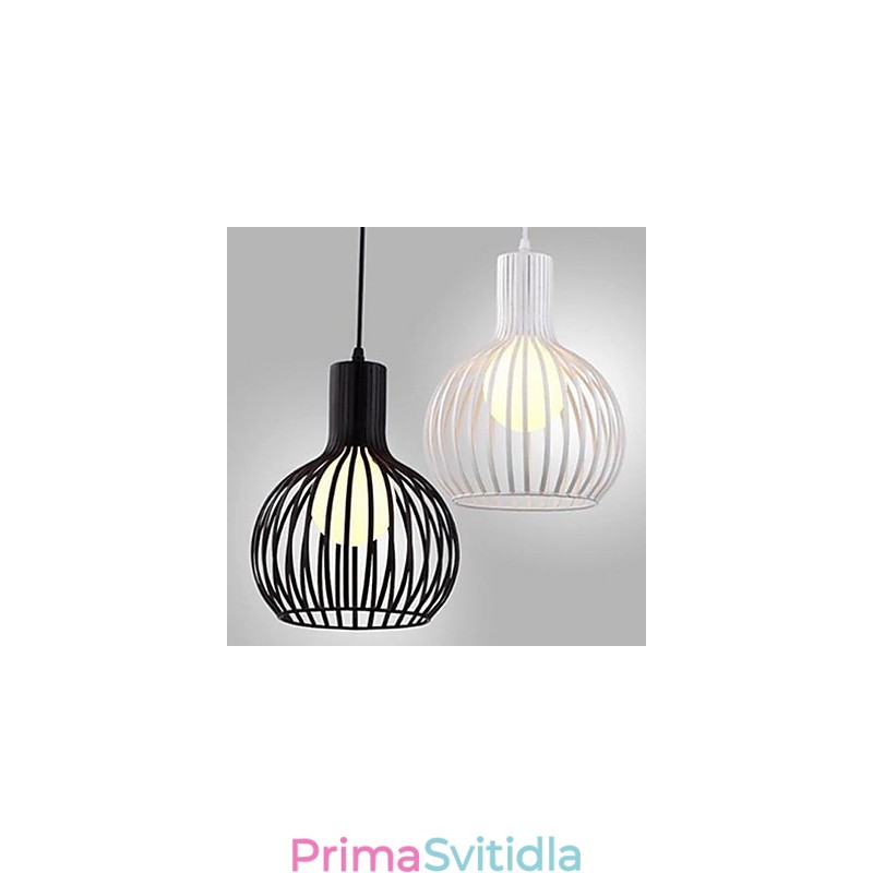 Americká retro smluvně kovaná lustrová lampa z tepaného železa Birdcage